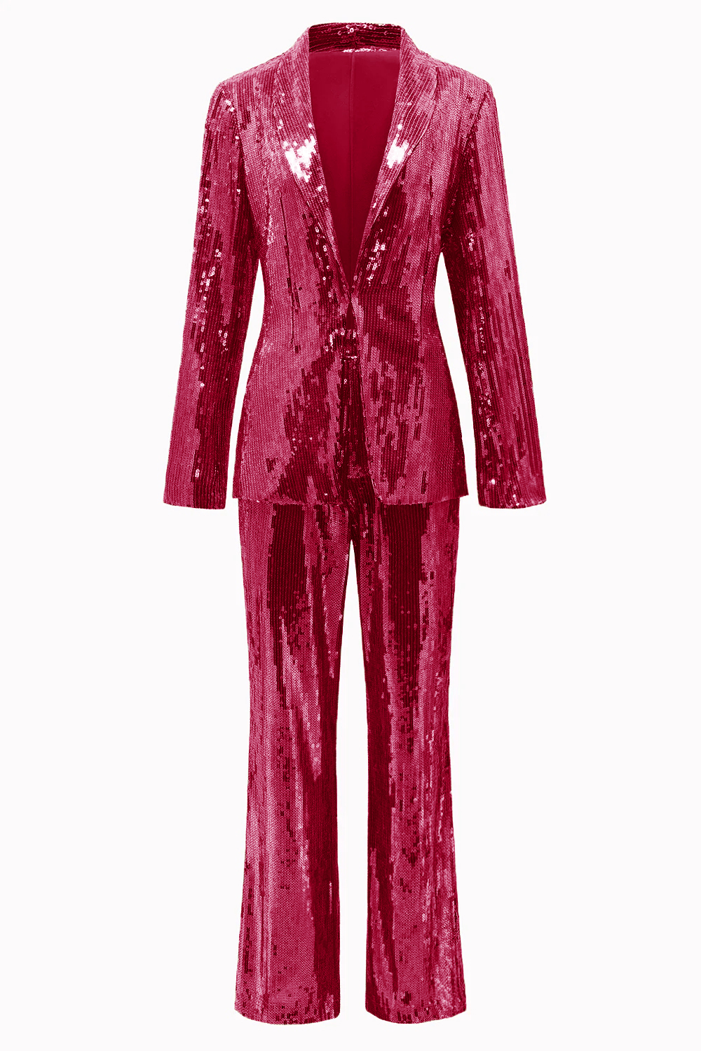 Sparkly Golden Sequined 2 Piece Women Party Suits