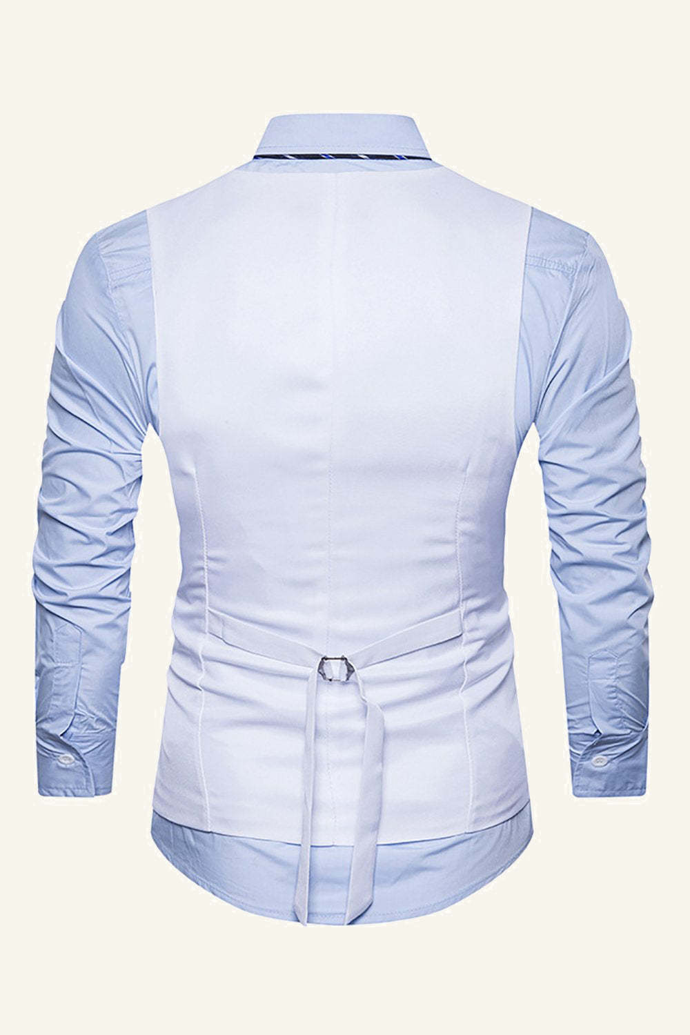 Black Single Breasted Lapel Men's Black Vest