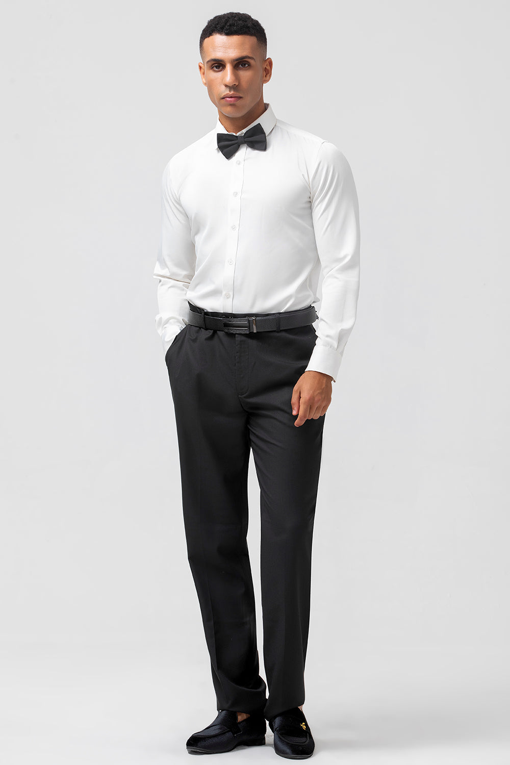 Black and Champagne Shawl Lapel  3 Piece Slim Fit Men's Homecoming Suits