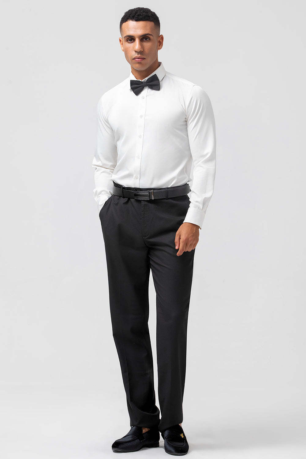 Black and Champagne Shawl Lapel  3 Piece Slim Fit Men's Homecoming Suits