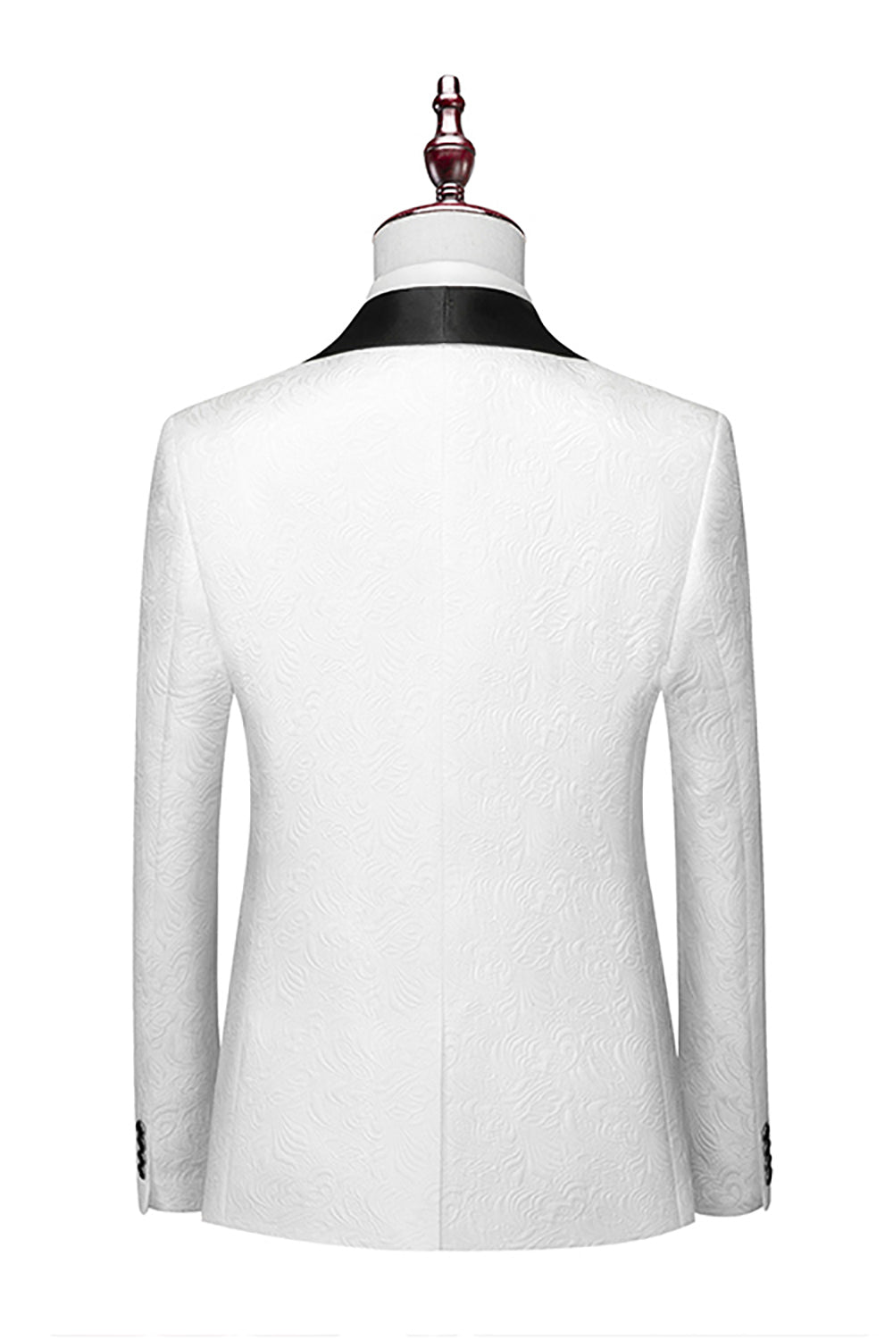 White Shawl Lapel 3 Piece Men's Suits
