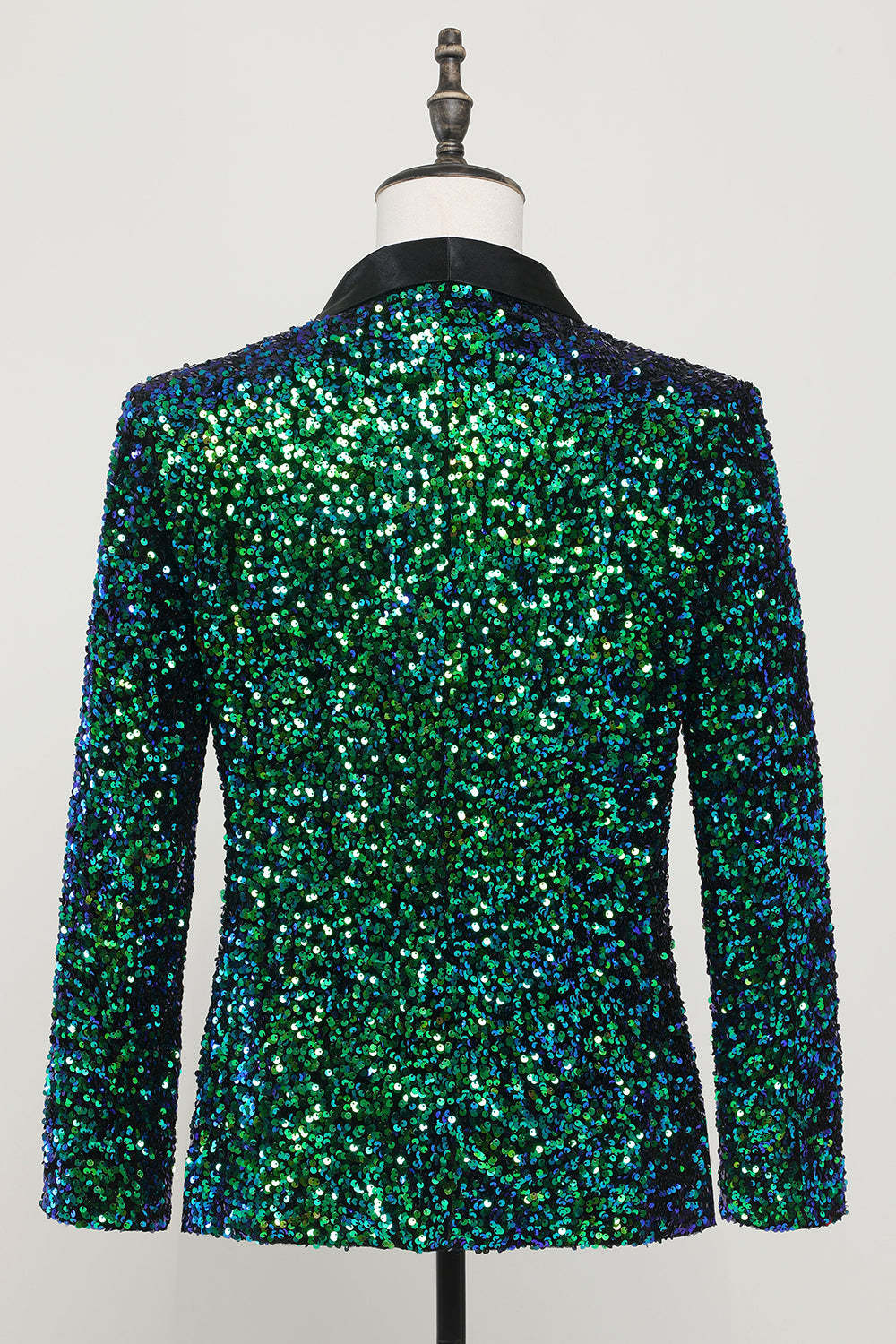 Green Men's Sequined Blazer Jacket