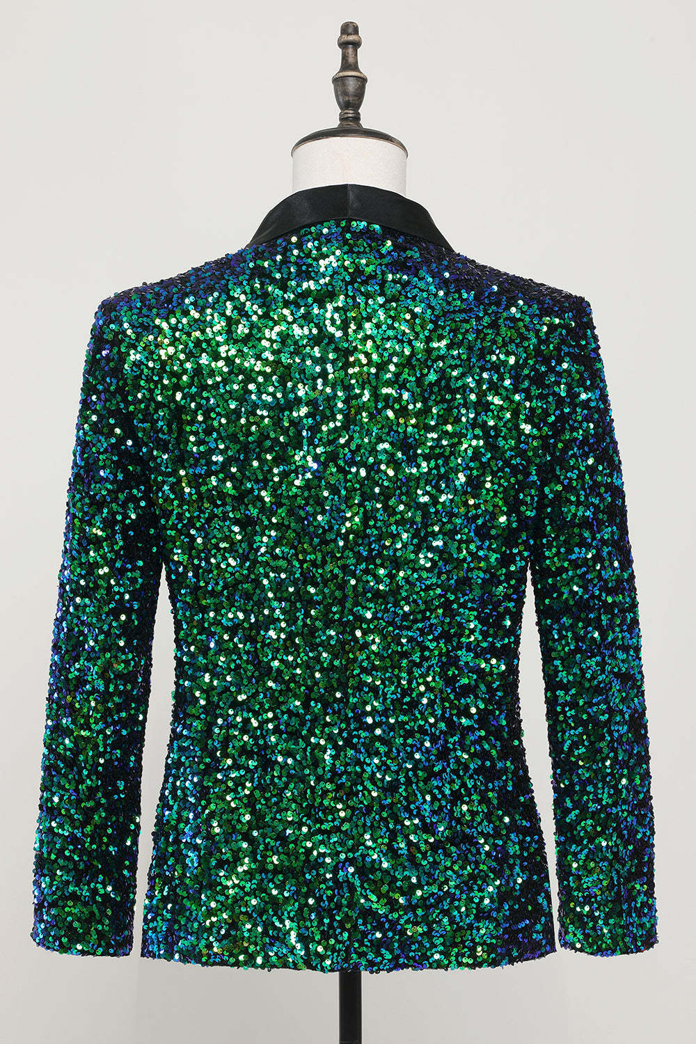 Green Sequined Men's Blazer Jacket