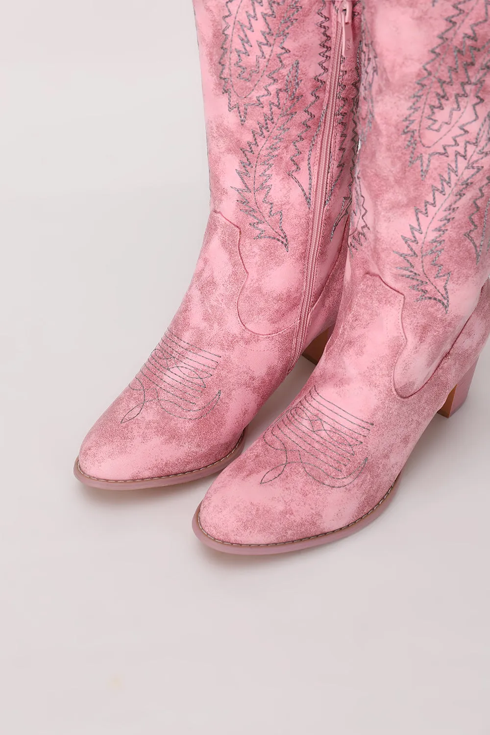 dusty rose booties