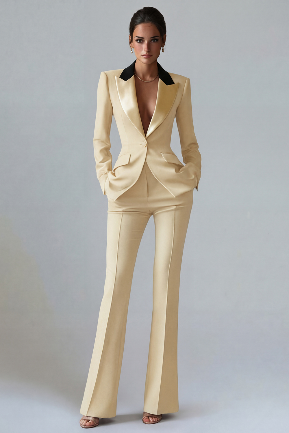 2 Piece Peak Lapel Dark Green Slim Fit Single Breasted Prom Suits