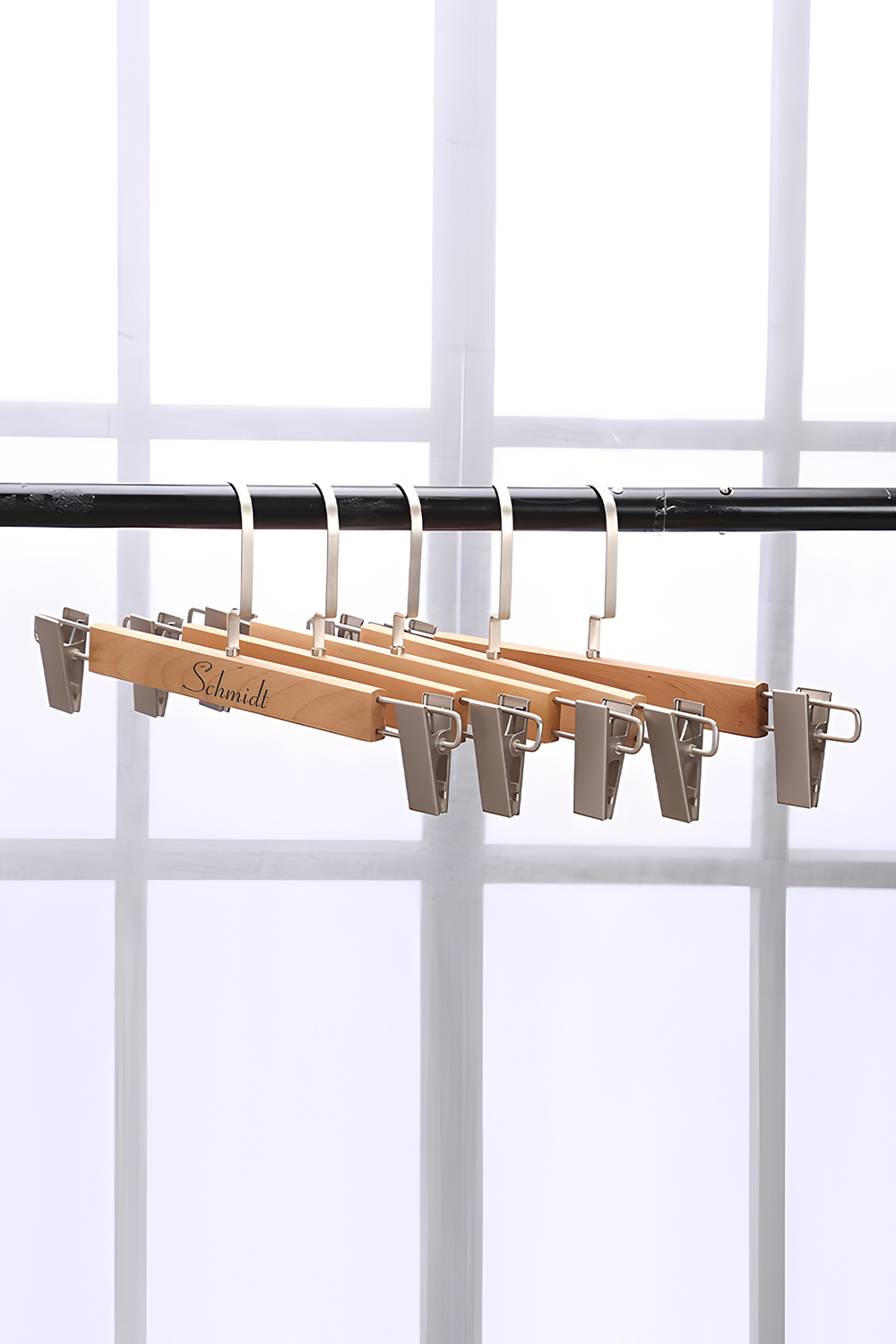 Customized Brown Engraved Wooden Hangers