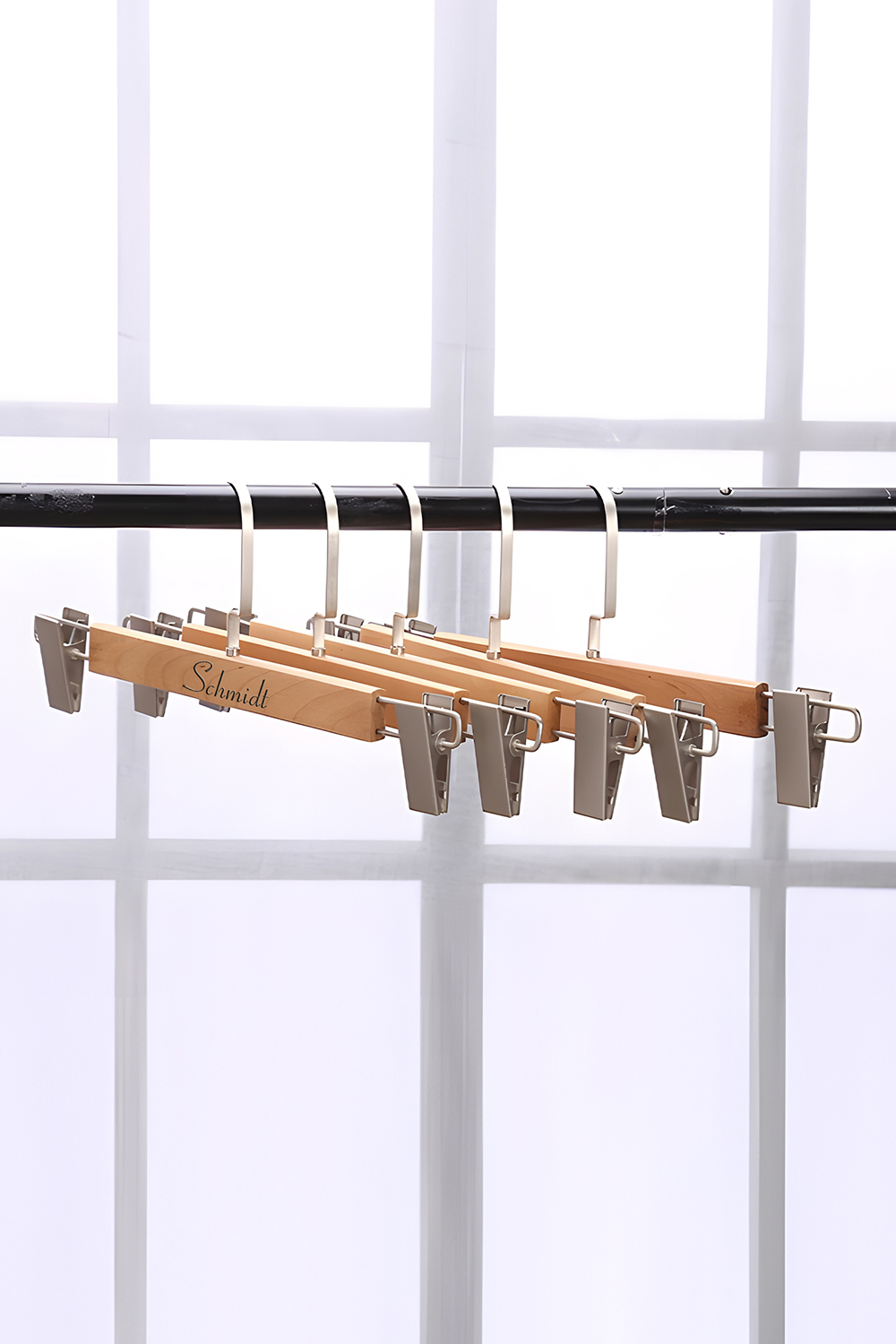 Customized Brown Engraved Wooden Hangers