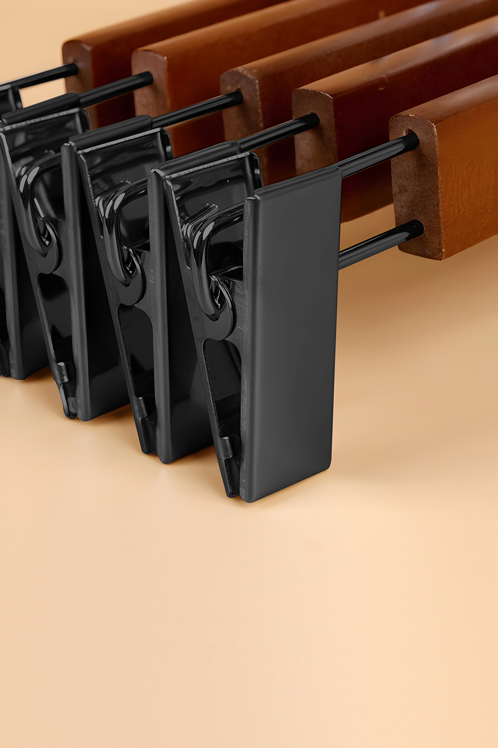 Customized Brown Engraved Wooden Hangers