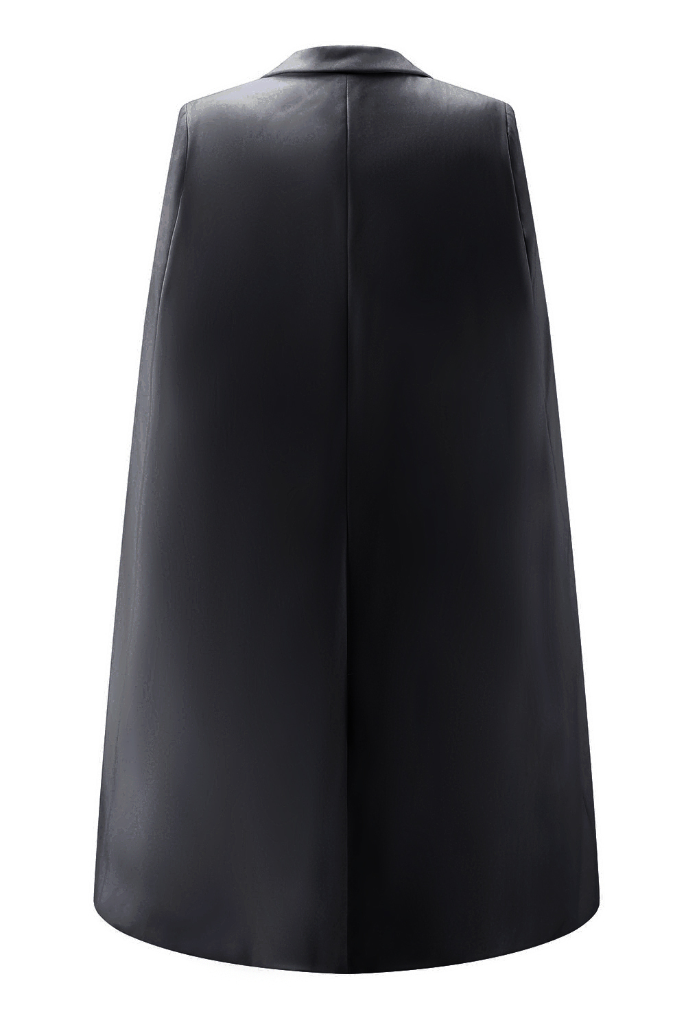 White Bodycon Peak Lapel Mini Work Dress with Cape