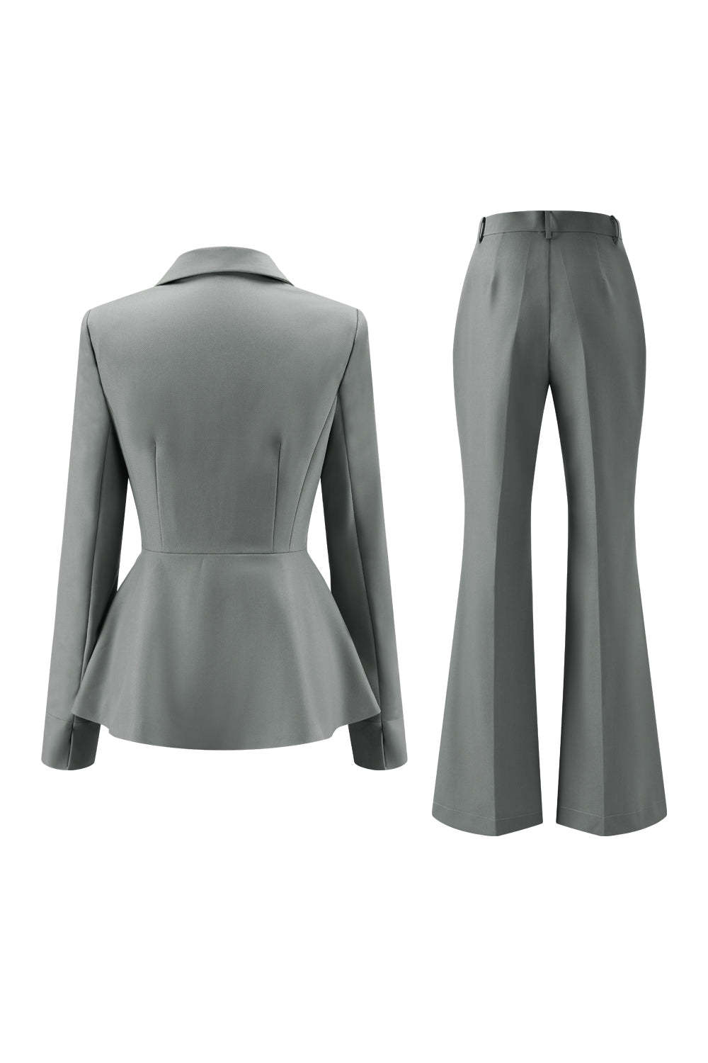 Grey Green 2 Piece Notched Lapel Women Prom Suits