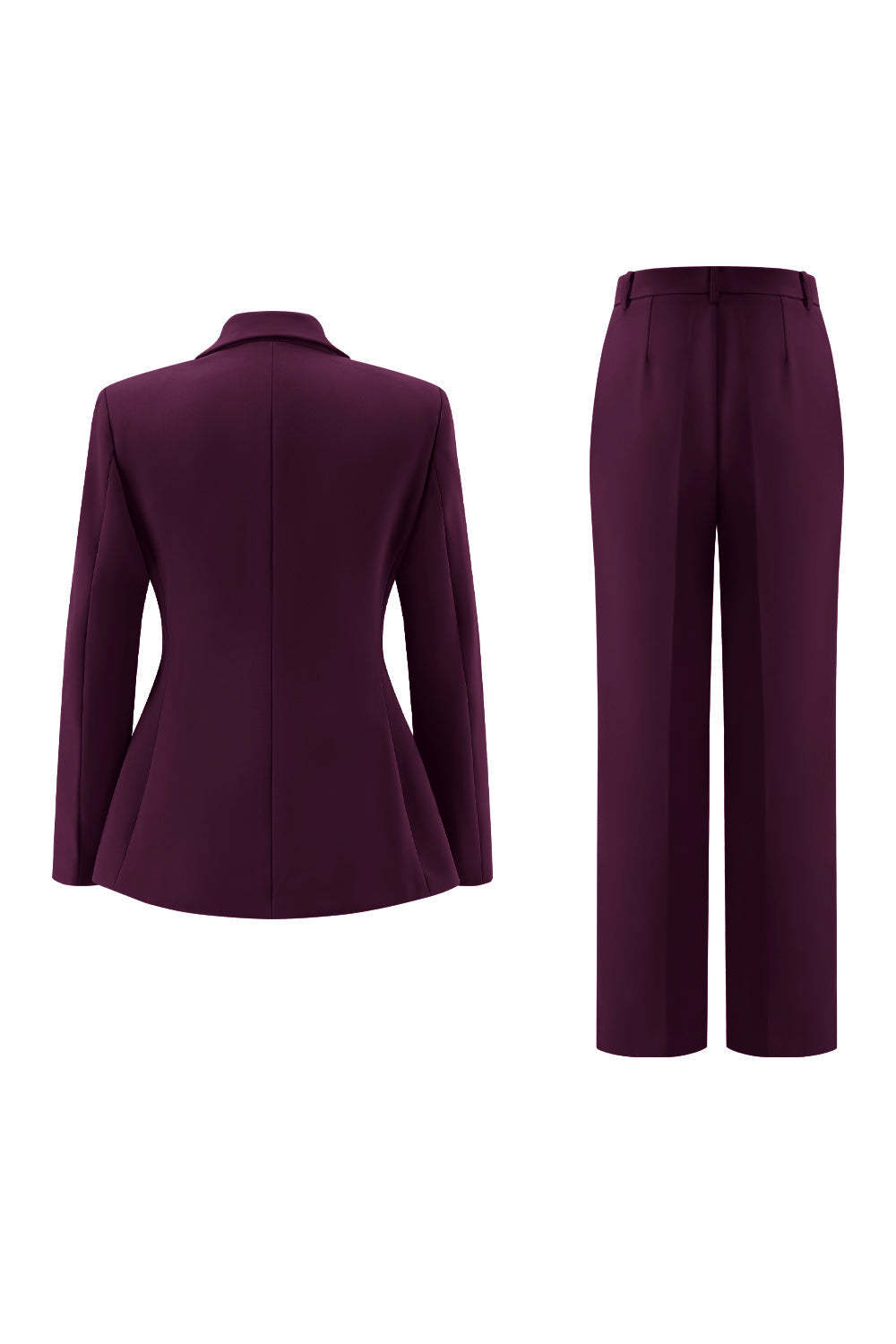 Fuchsia Double Breasted 2 Piece Women Prom Suits