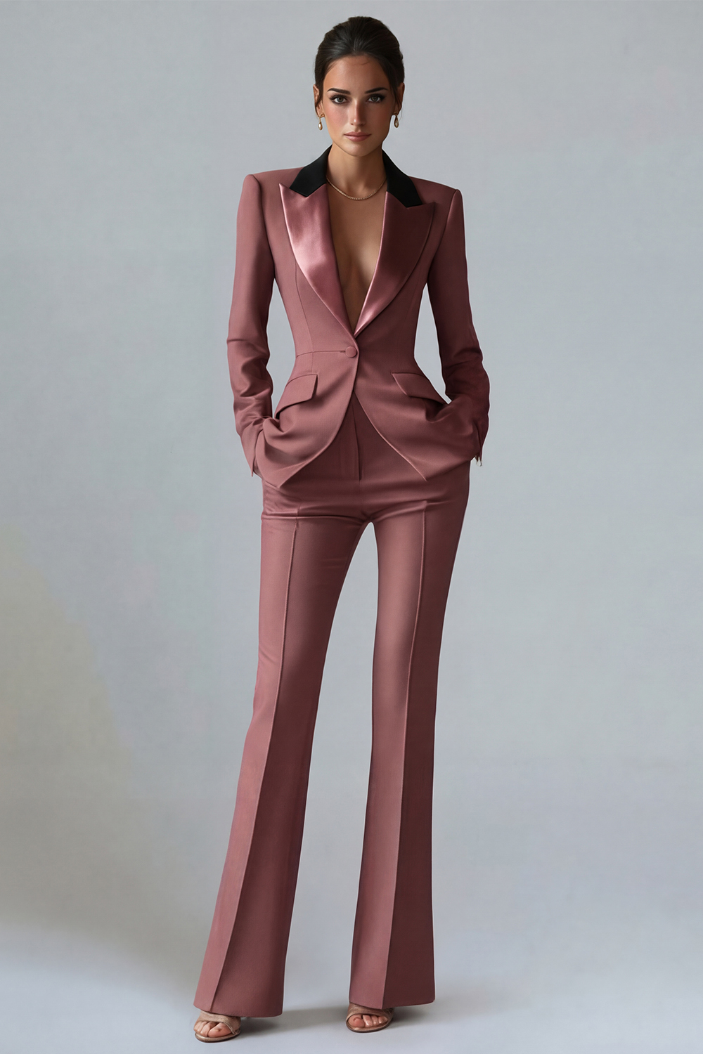 2 Piece Peak Lapel Dark Green Slim Fit Single Breasted Prom Suits