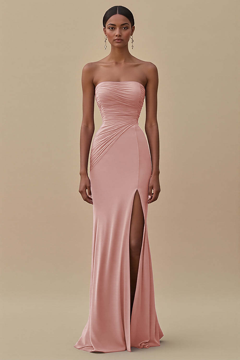 Elegant Black Chiffon Sheath Maxi Formal Dress with Slit