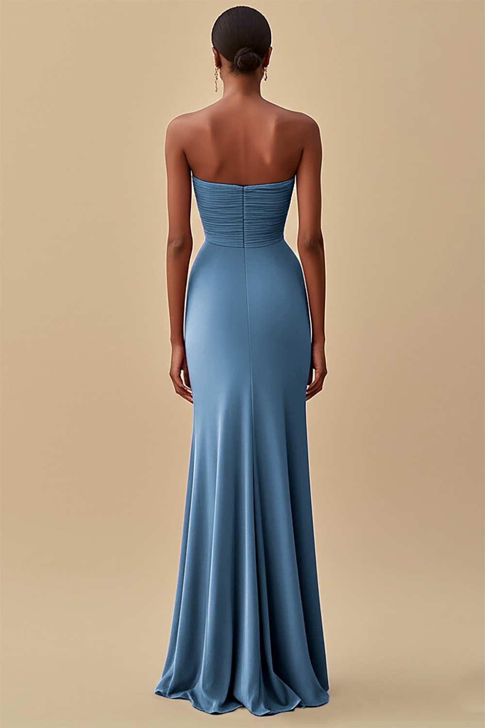 Elegant Black Chiffon Sheath Maxi Formal Dress with Slit