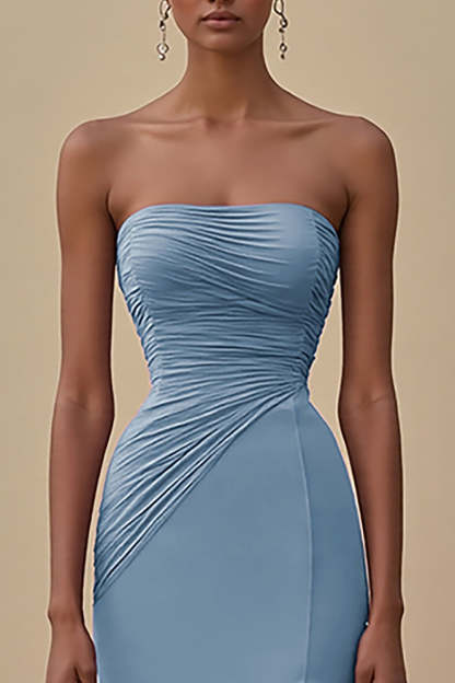 Elegant Black Chiffon Sheath Maxi Formal Dress with Slit