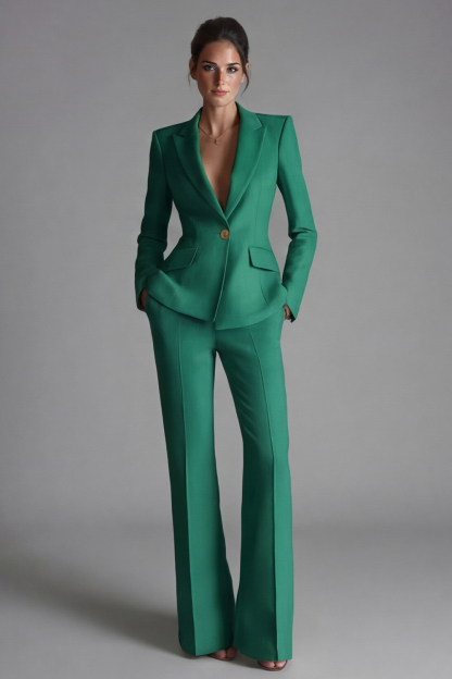 2 Piece Single Pink Breasted Slim Fit Peak Lapel Prom Suits