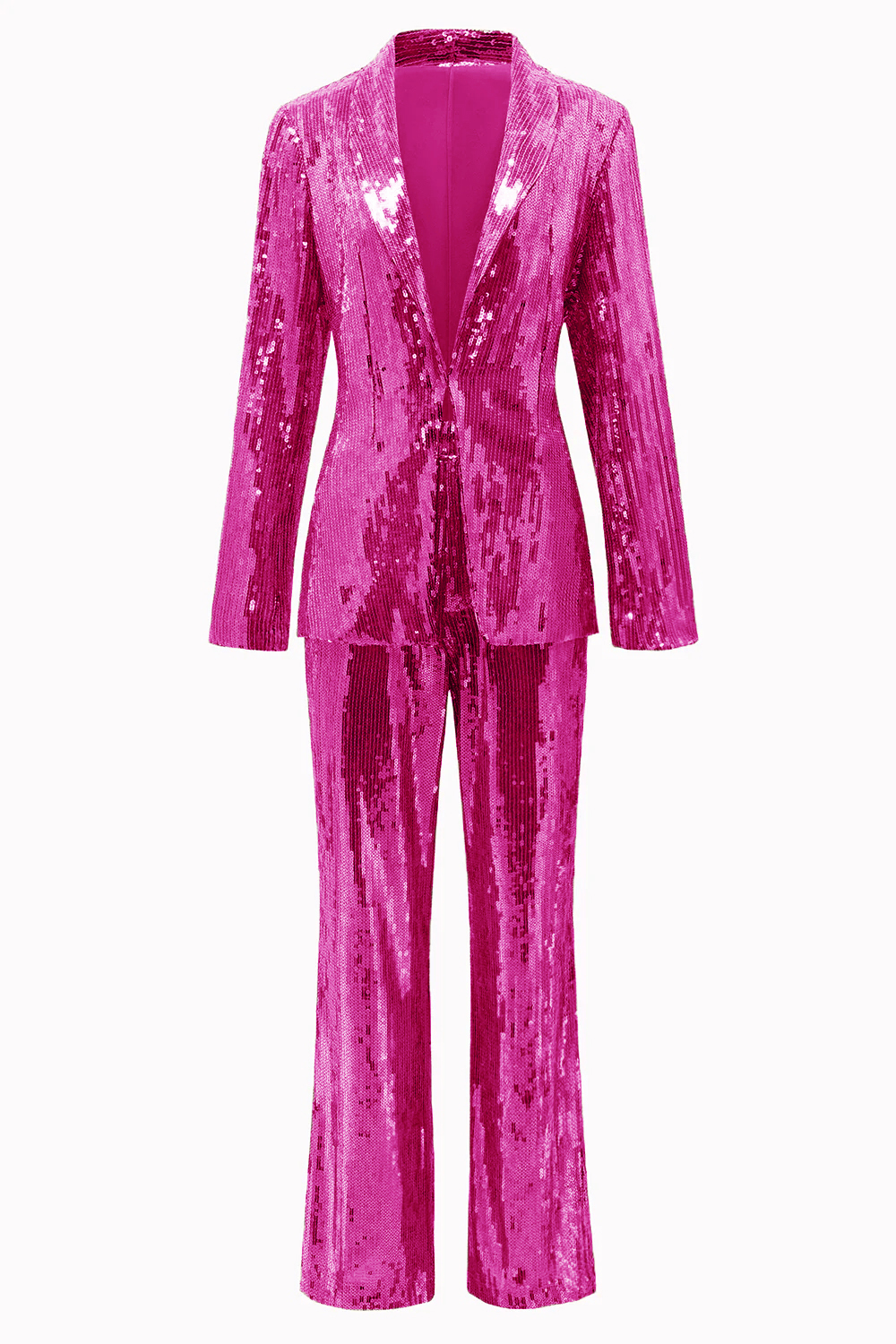 Sparkly Golden Sequined 2 Piece Women Party Suits