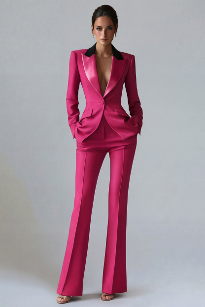 2 Piece Peak Lapel Dark Green Slim Fit Single Breasted Prom Suits