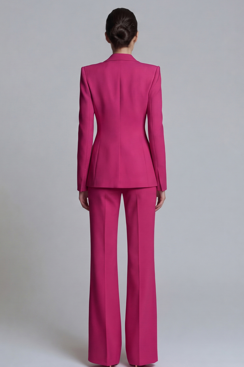 2 Piece Single Pink Breasted Slim Fit Peak Lapel Prom Suits