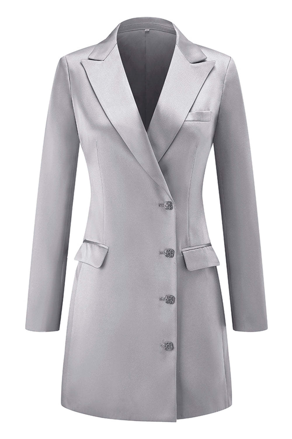 Champagne Peak Lapel Single Breasted Prom Blazer