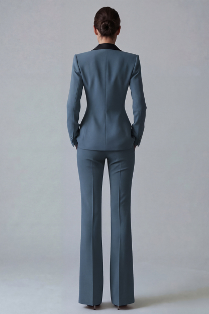 2 Piece Peak Lapel Dark Green Slim Fit Single Breasted Prom Suits