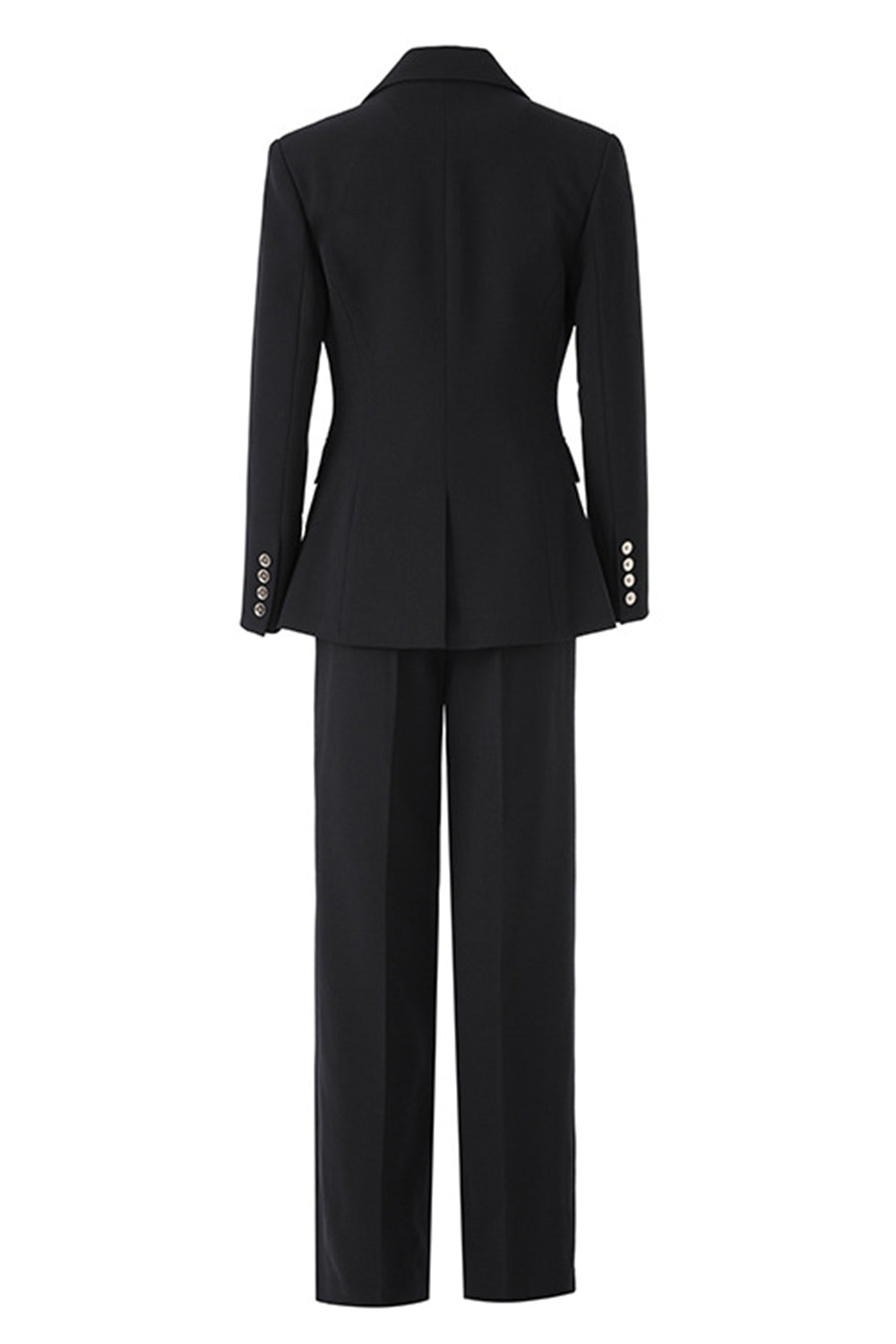 Black 3 Piece Notched Lapel Business Suits with Sleeves
