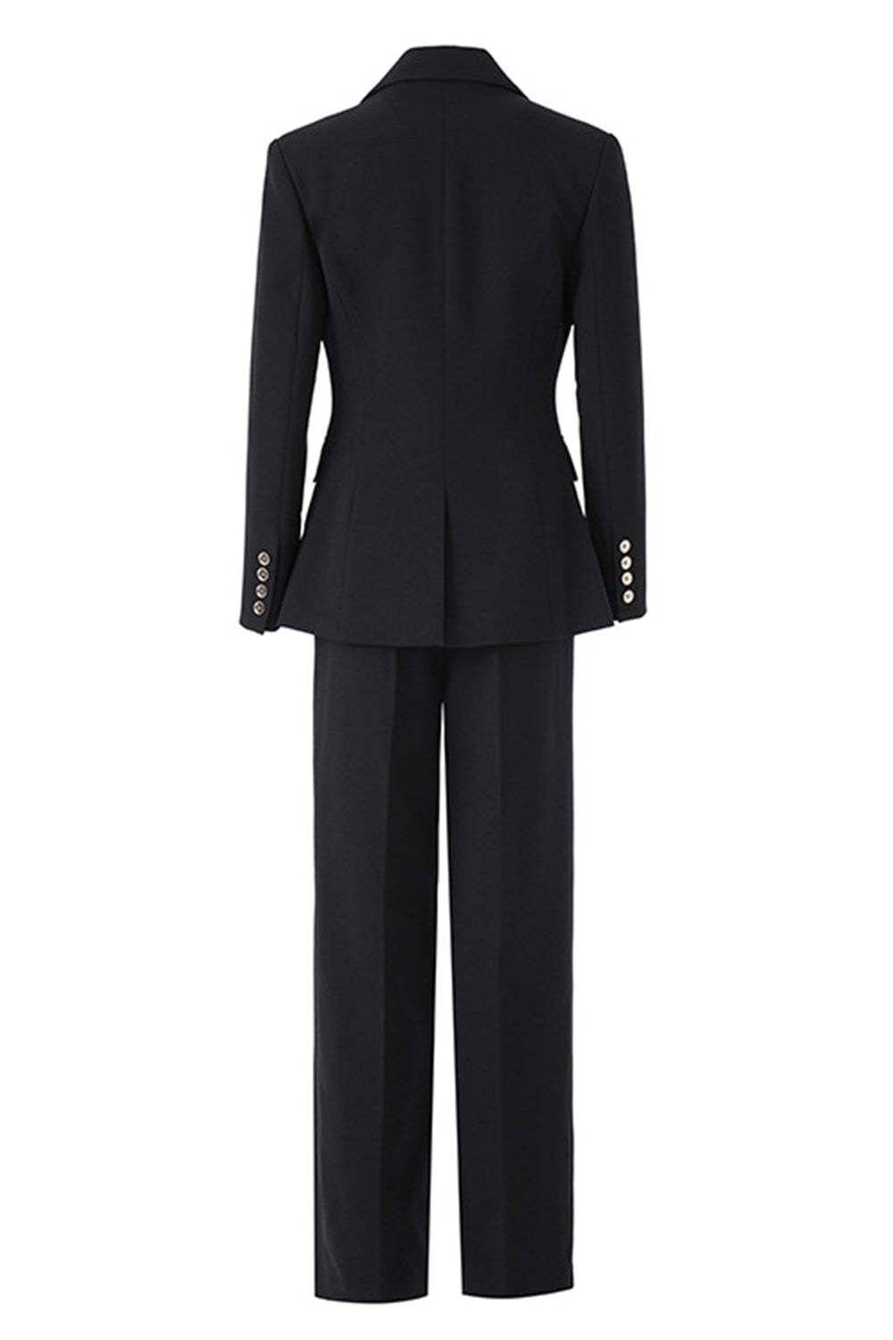 Black 3 Piece Notched Lapel Business Suits with Sleeves