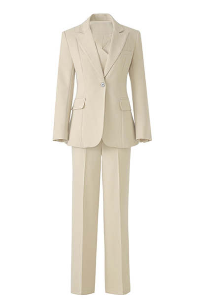Black 3 Piece Notched Lapel Business Suits with Sleeves