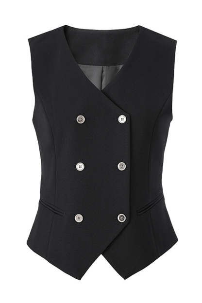 Black 3 Piece Notched Lapel Business Suits with Sleeves