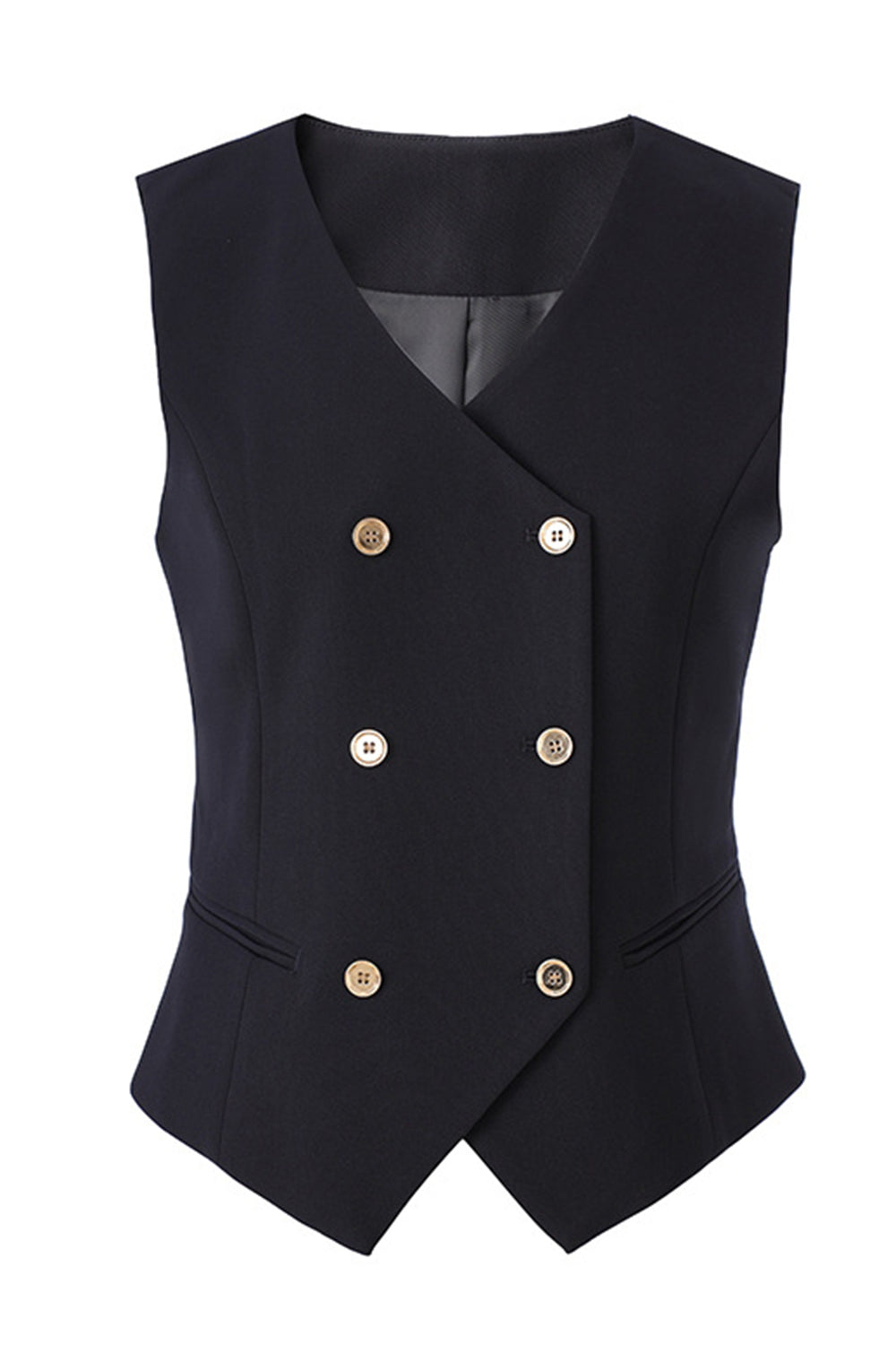 Black 3 Piece Notched Lapel Business Suits with Sleeves