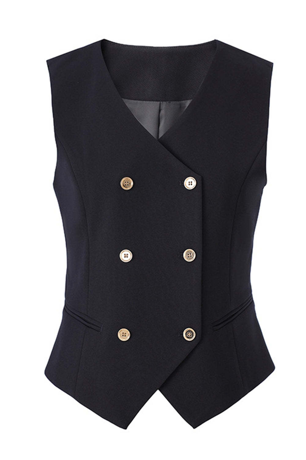 Black 3 Piece Notched Lapel Business Suits with Sleeves