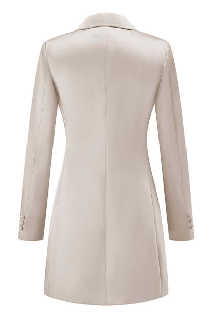 Champagne Peak Lapel Single Breasted Prom Blazer