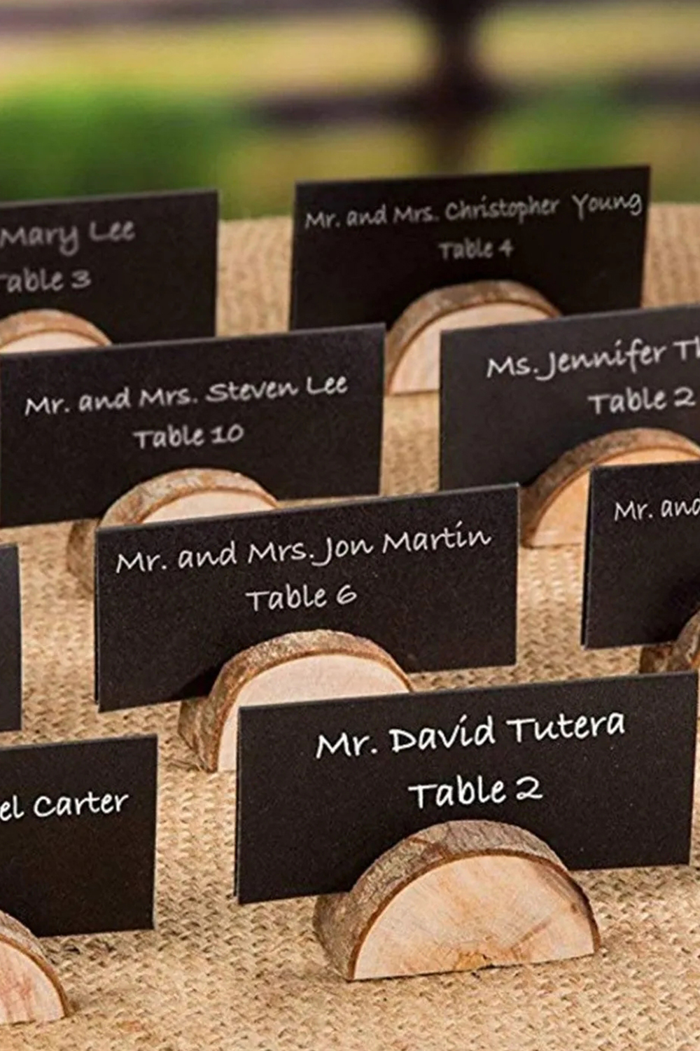 10 PCS Wood Place Card Holder