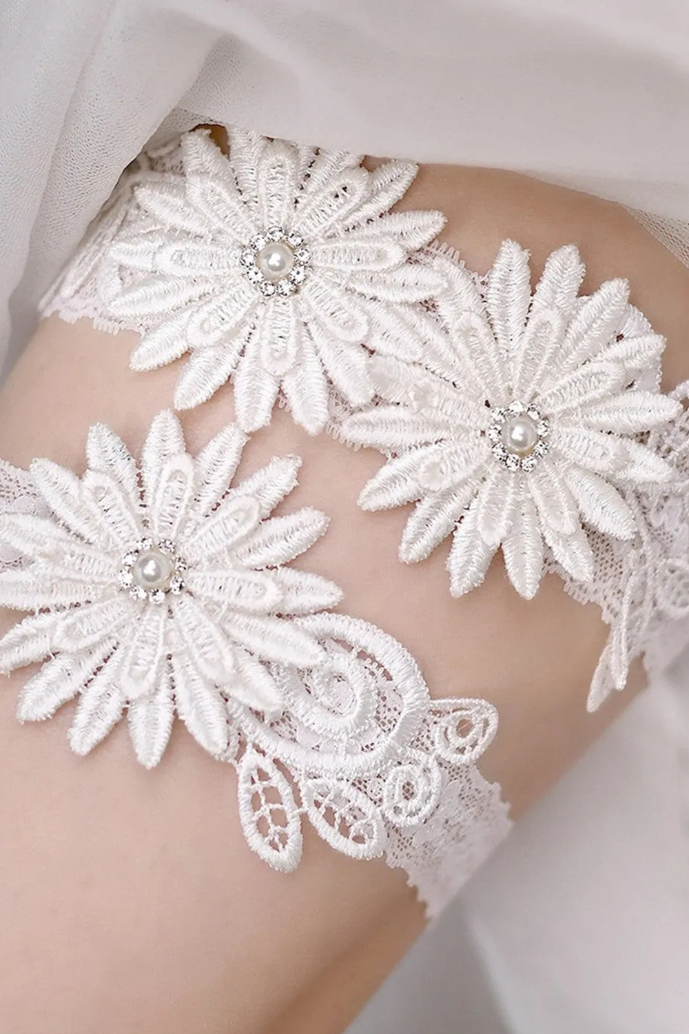 Wedding Stretch Lace Garter Set