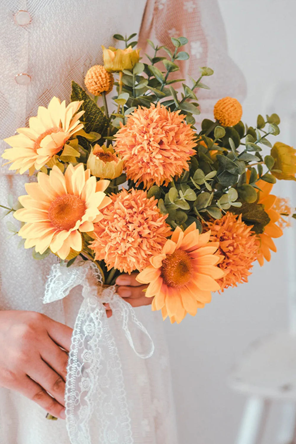 Orange Sunflower Wedding Bouquet