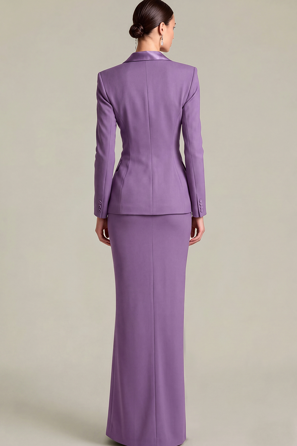 Black Peak Lapel Double Breasted Maxi Blazer Dress with Pockets