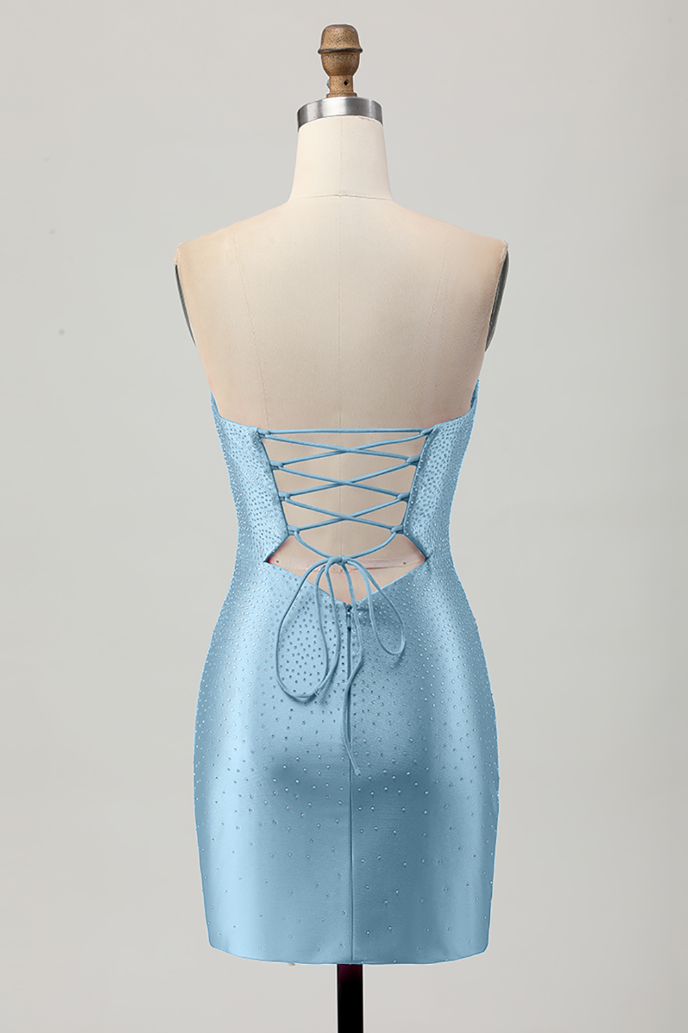 Sparkly Fuchsia Tight Sweetheart Keyhole Short Beaded Homecoming Dress