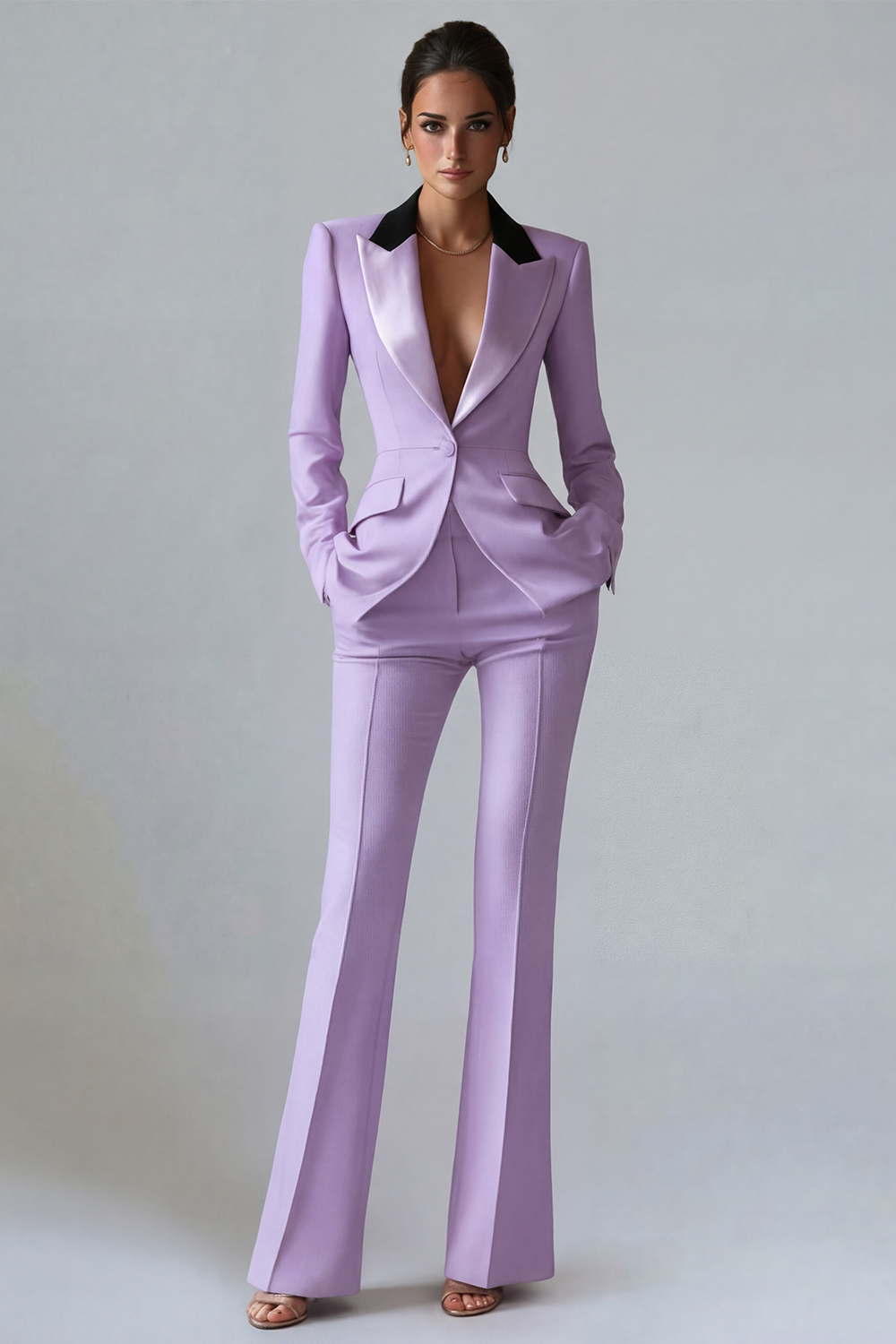 2 Piece Peak Lapel Dark Green Slim Fit Single Breasted Prom Suits