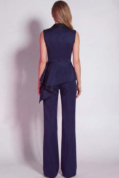 Burgundy 2 Piece Notched Lapel Business Suits with Drape
