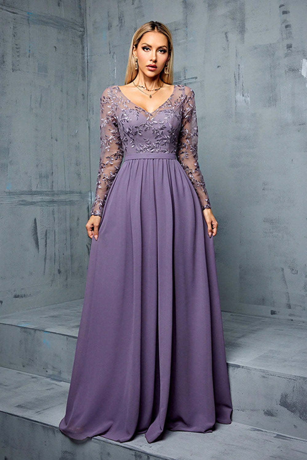 Illusion neckline bridesmaid dress best sale