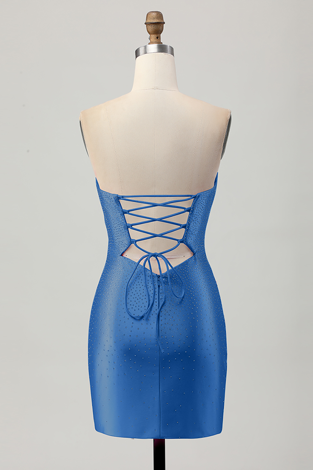 Sparkly Fuchsia Tight Sweetheart Keyhole Short Beaded Homecoming Dress