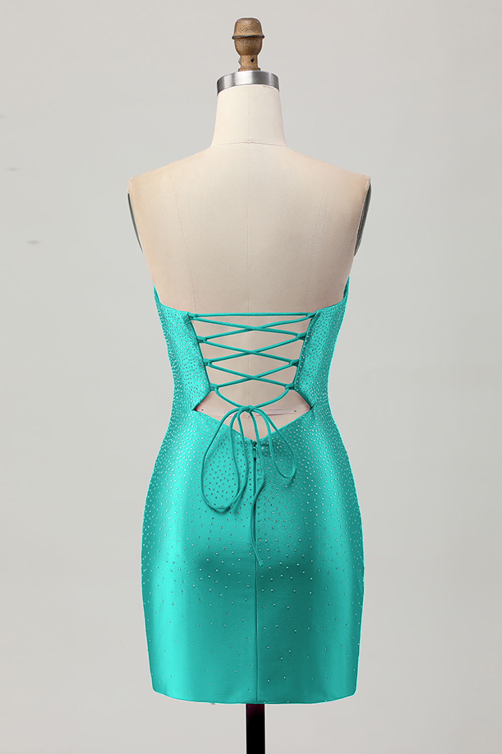 Sparkly Fuchsia Tight Sweetheart Keyhole Short Beaded Homecoming Dress