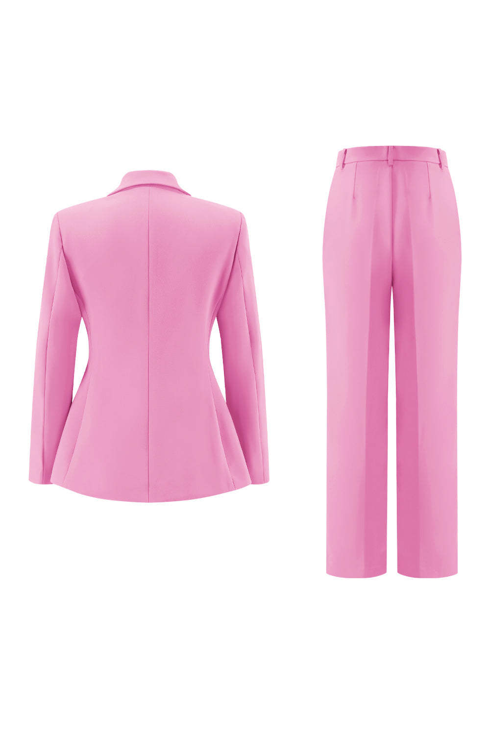 Fuchsia Double Breasted 2 Piece Women Prom Suits