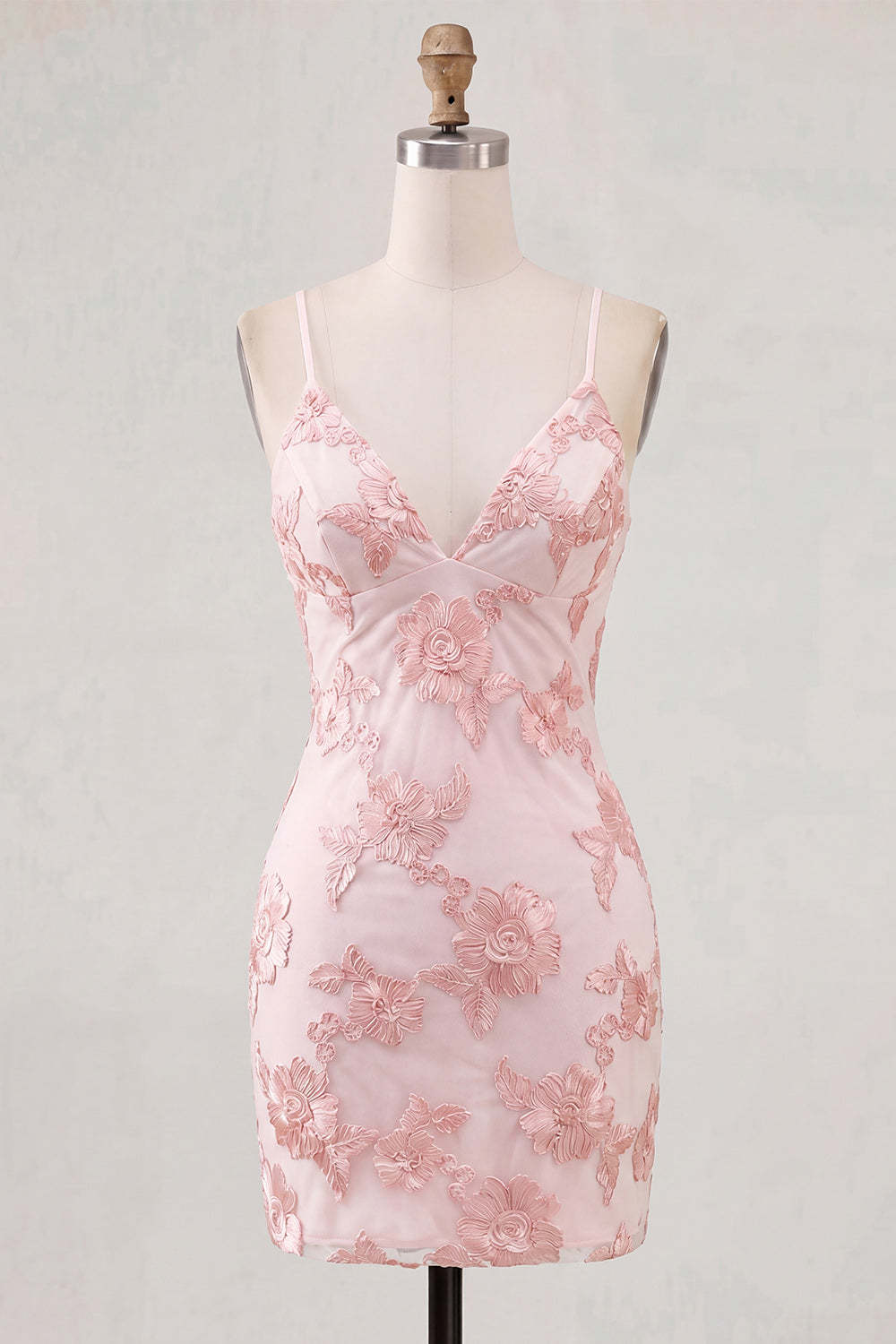 Fuchsia Floral Bodycon Short Homecoming Dress