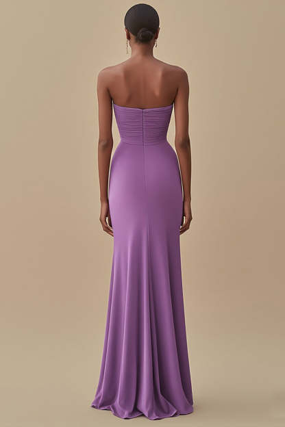 Elegant Black Chiffon Sheath Maxi Formal Dress with Slit