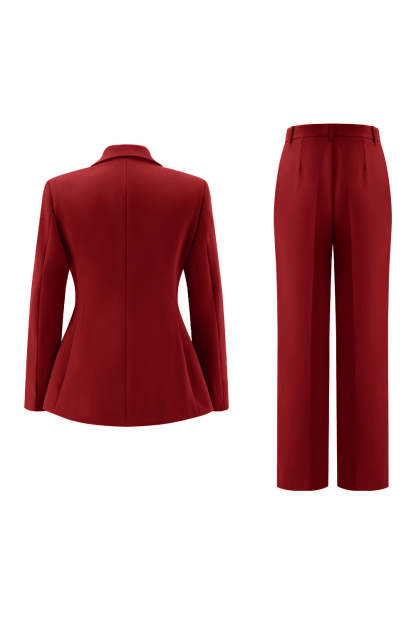 Fuchsia Double Breasted 2 Piece Women Prom Suits