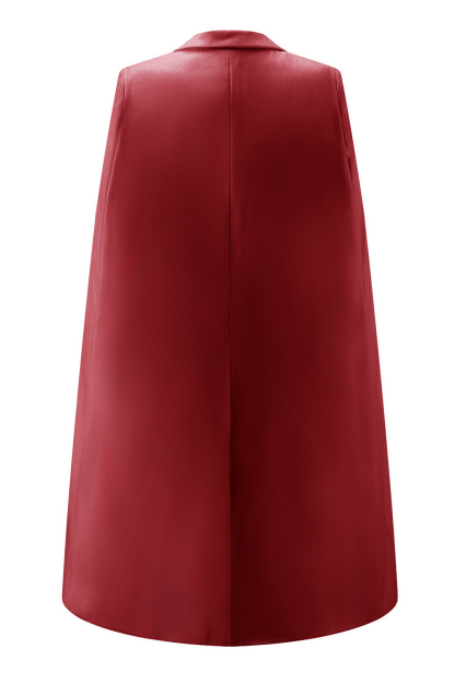 White Bodycon Peak Lapel Mini Work Dress with Cape