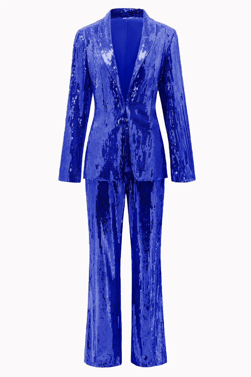 Golden Sparkly Sequined 2 Piece Women Party Suits