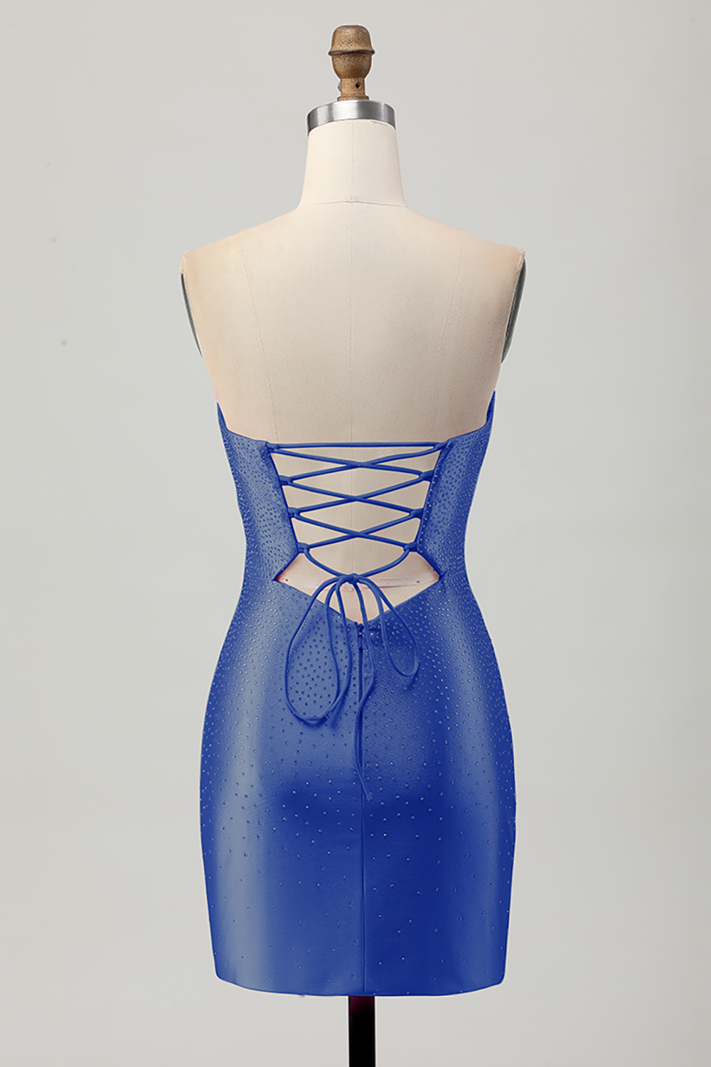 Sparkly Fuchsia Tight Sweetheart Keyhole Short Beaded Homecoming Dress