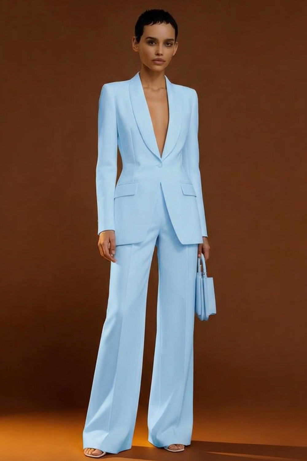 Ivory 2 Piece Shawl Lapel Single Breasted Business Suits